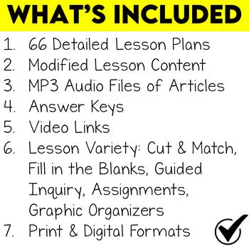 Grade 7 Science Modified Bundle