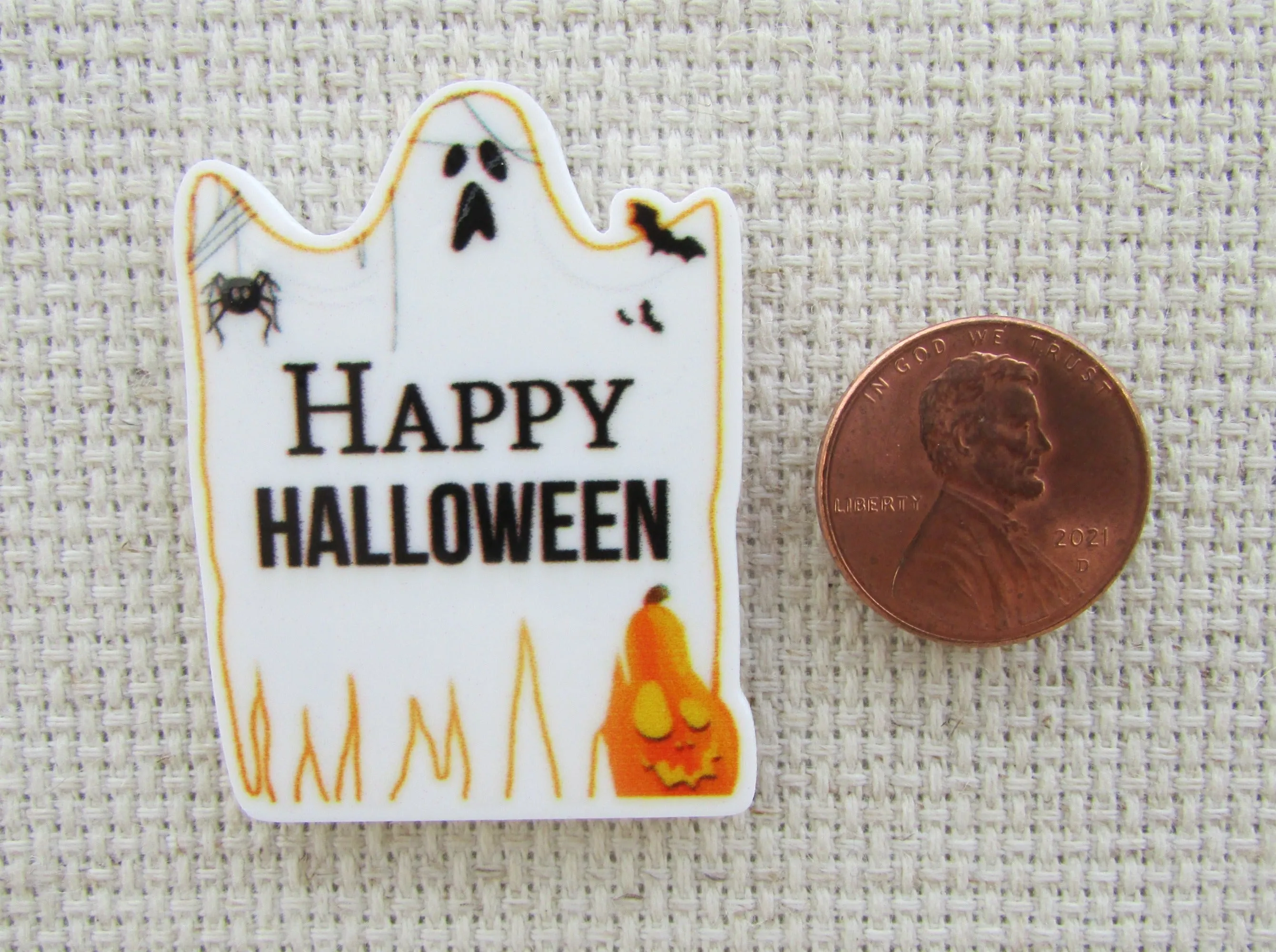 Happy Halloween Ghost Needle Minder, Cover Minder, Magnet