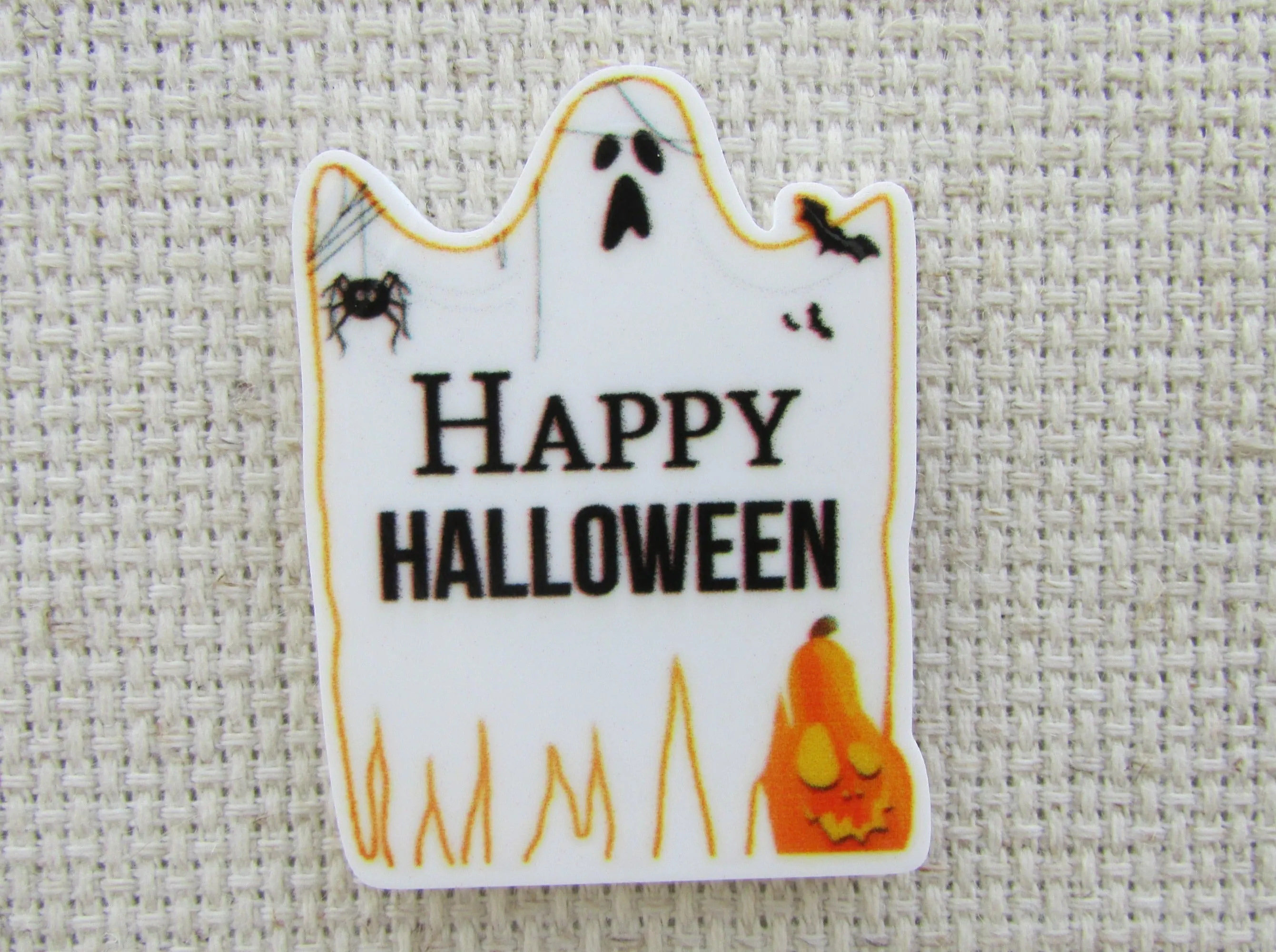 Happy Halloween Ghost Needle Minder, Cover Minder, Magnet