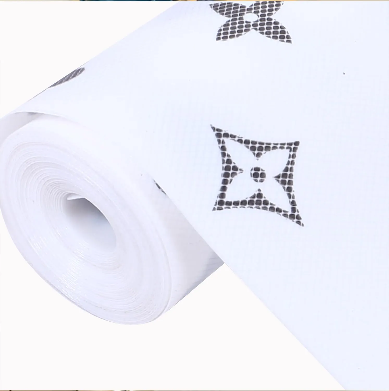 Heart Home Shelf Liner | EVA Kitchen Cabinet Shelf Mat | Anti-Slip Bathroom Mat | Fridge Mat | Table Mat | Star Print Print Wardrobe Mat | 5 Meter | White