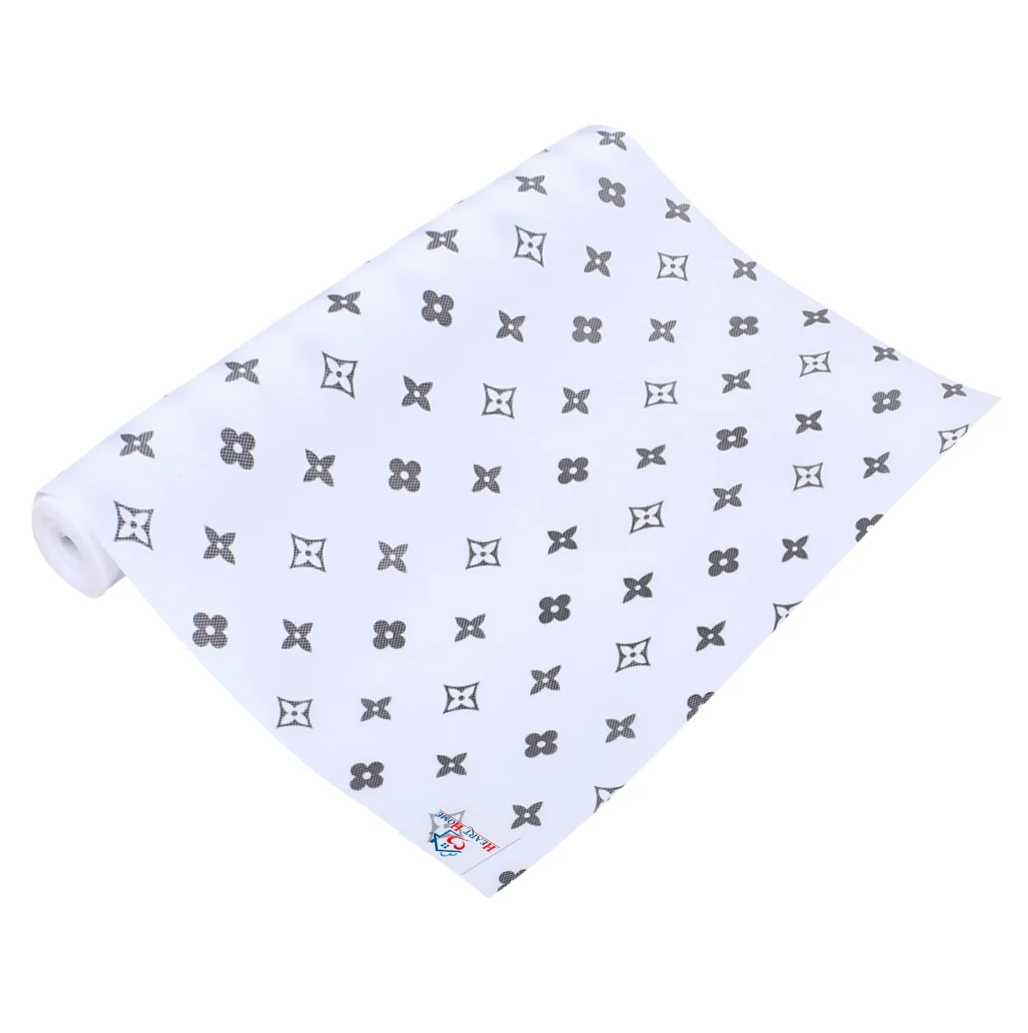 Heart Home Shelf Liner | EVA Kitchen Cabinet Shelf Mat | Anti-Slip Bathroom Mat | Fridge Mat | Table Mat | Star Print Print Wardrobe Mat | 5 Meter | White