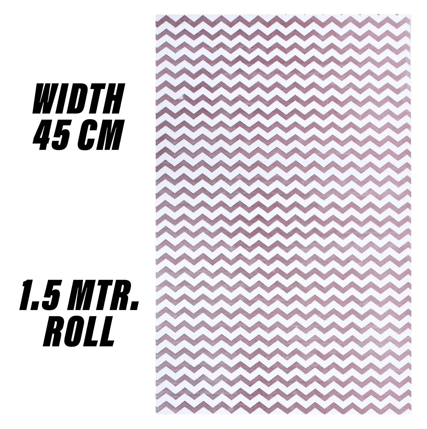 Heart Home Shelf Liner | EVA Kitchen Cabinet Shelf Mat | Anti-Slip Bathroom Mat | Fridge Mat | Table Mat | Zig Zag Design Wardrobe Mat | 1.5 Meter | Pack of 2 | Brown