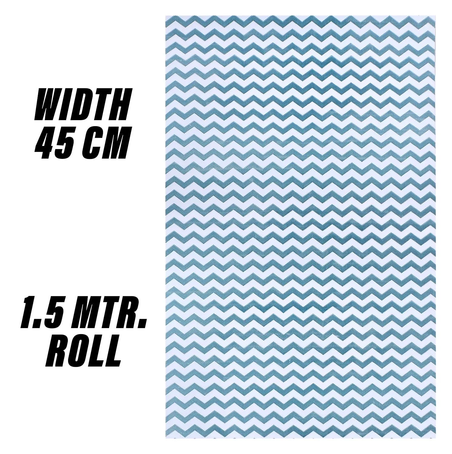 Heart Home Shelf Liner | EVA Kitchen Cabinet Shelf Mat | Anti-Slip Bathroom Mat | Fridge Mat | Table Mat | Zig Zag Design Wardrobe Mat | 1.5 Meter | Pack of 2 | Green