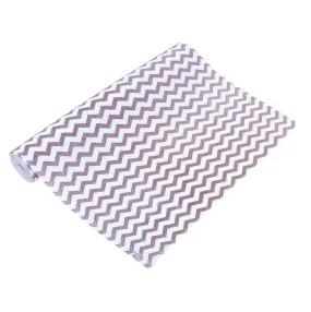 Heart Home Shelf Liner | EVA Kitchen Cabinet Shelf Mat | Anti-Slip Bathroom Mat | Fridge Mat | Table Mat | Zig Zag Design Wardrobe Mat | 3 Meter | Brown