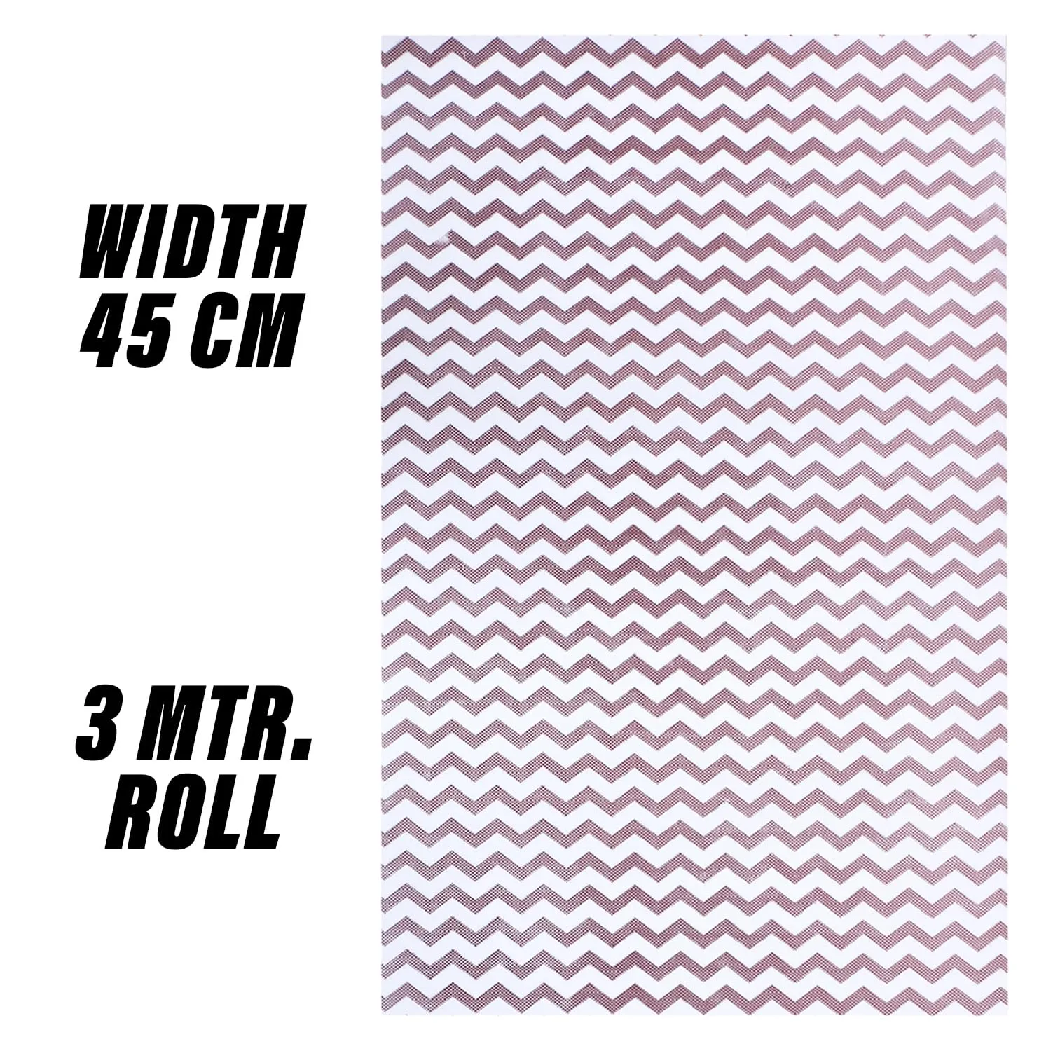 Heart Home Shelf Liner | EVA Kitchen Cabinet Shelf Mat | Anti-Slip Bathroom Mat | Fridge Mat | Table Mat | Zig Zag Design Wardrobe Mat | 3 Meter | Brown