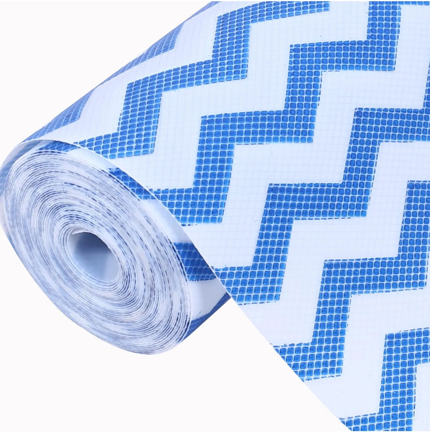 Heart Home Shelf Liner | EVA Kitchen Cabinet Shelf Mat | Anti-Slip Bathroom Mat | Fridge Mat | Table Mat | Zig Zag Design Wardrobe Mat | 3 Meter | Pack of 2 | Blue