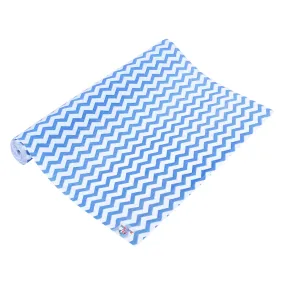 Heart Home Shelf Liner | EVA Kitchen Cabinet Shelf Mat | Anti-Slip Bathroom Mat | Fridge Mat | Table Mat | Zig Zag Design Wardrobe Mat | 5 Meter | Blue