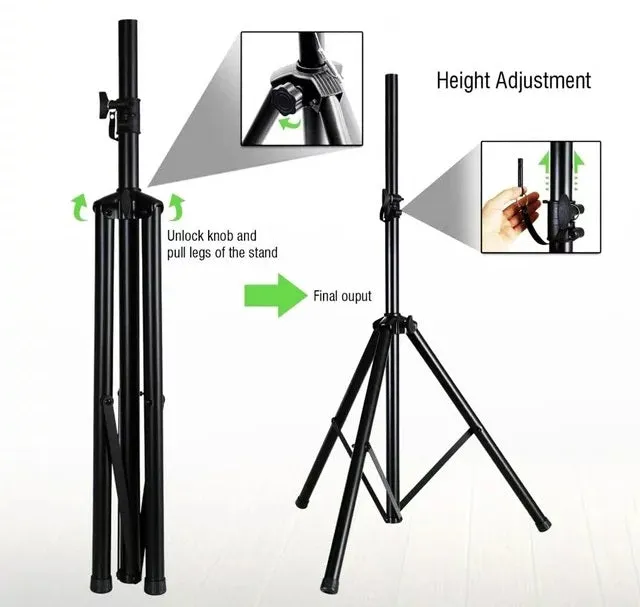 Heavy Duty Tripod Speaker Stand with Speaker Mounting Plate