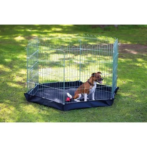 Henry Wagg Metal Pet Play Pen, 6 Sided with Base (63cm x 76cm)