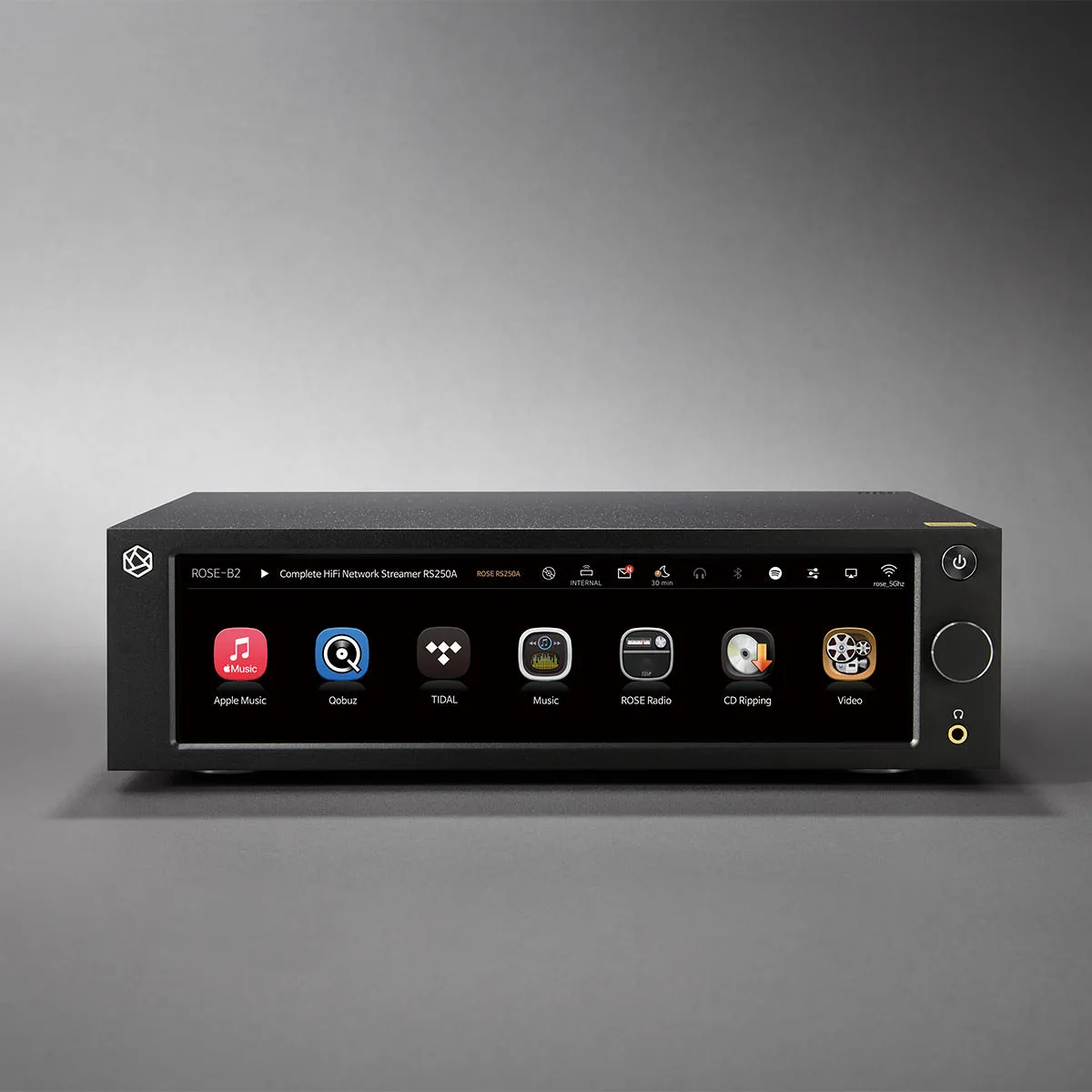HiFi Rose RS250A Wireless Network Streamer with Built-In ESS DAC (Black) with RSA780 Reference CD Drive and Ripper