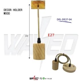 Holder-E27 - Wood