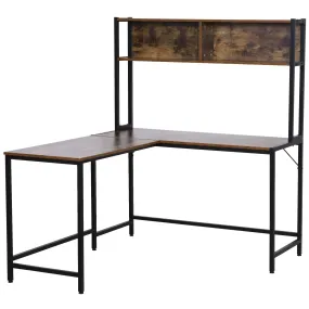 HOMCOM Shelving Unit - Brown & Black