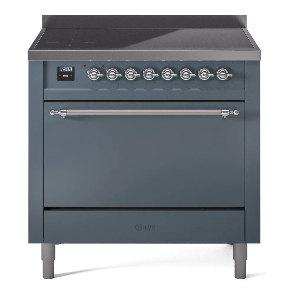 ILVE Nostalgie II 36" Electric Range with 6 Induction Elements Solid Door - UPI366QNMP