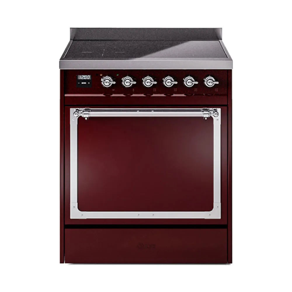 ILVE Nostalgie II Noblesse 30″ Induction Freestanding Range with Solid Door - UNI304QNMP
