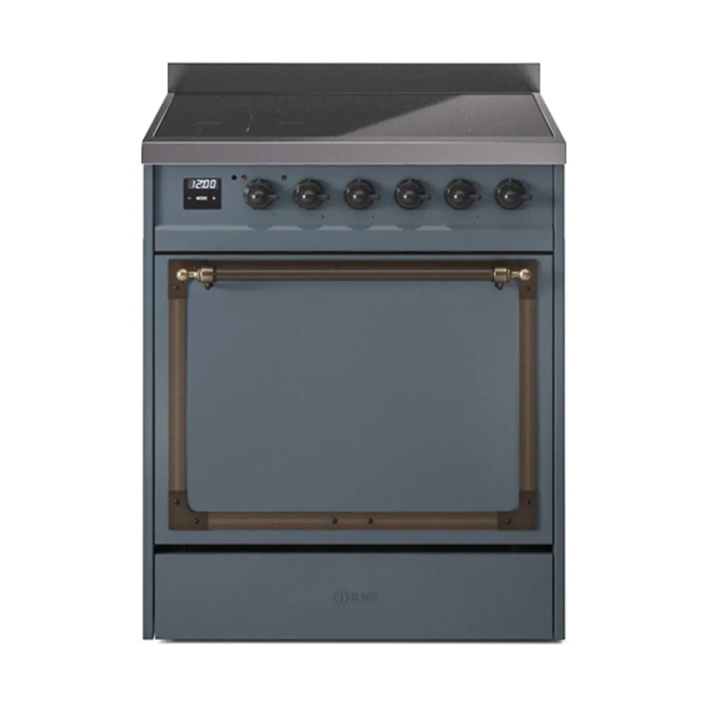 ILVE Nostalgie II Noblesse 30″ Induction Freestanding Range with Solid Door - UNI304QNMP