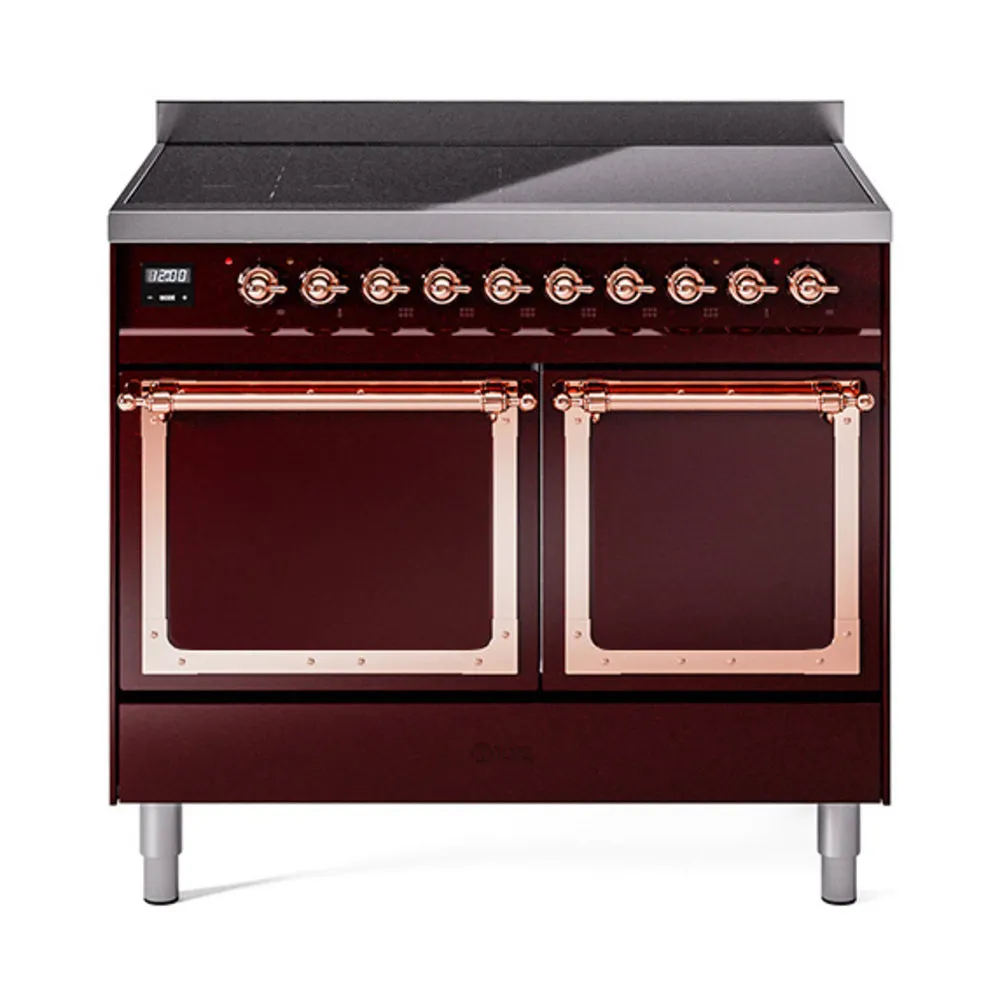 ILVE Nostalgie II Noblesse 40″ Induction Freestanding Range with Solid Door - UNDI406QNMP