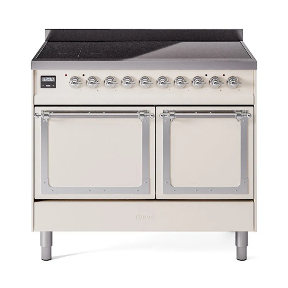 ILVE Nostalgie II Noblesse 40″ Induction Freestanding Range with Solid Door - UNDI406QNMP