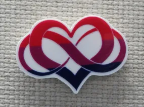Infinity Loop Heart Needle Minder, Cover Minder, Magnet