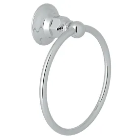 Italian 6.25" Towel Ring in Polished Chrome