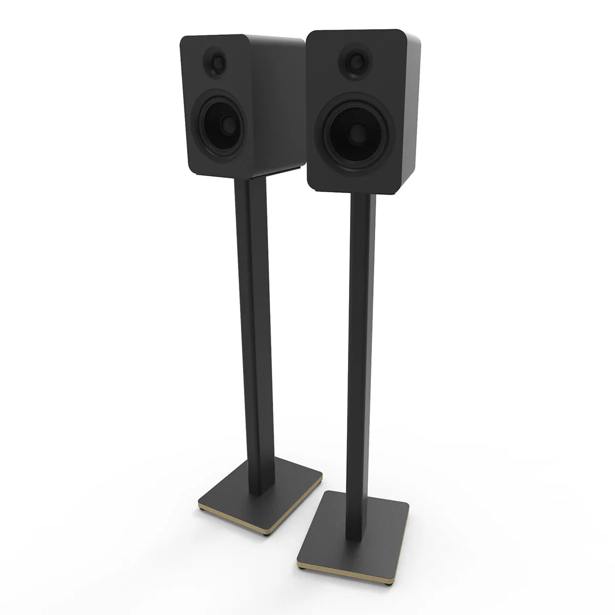 Kanto ST34P 34" Universal Bookshelf Speaker Floor Stand with Plywood Base- Black (Pair)