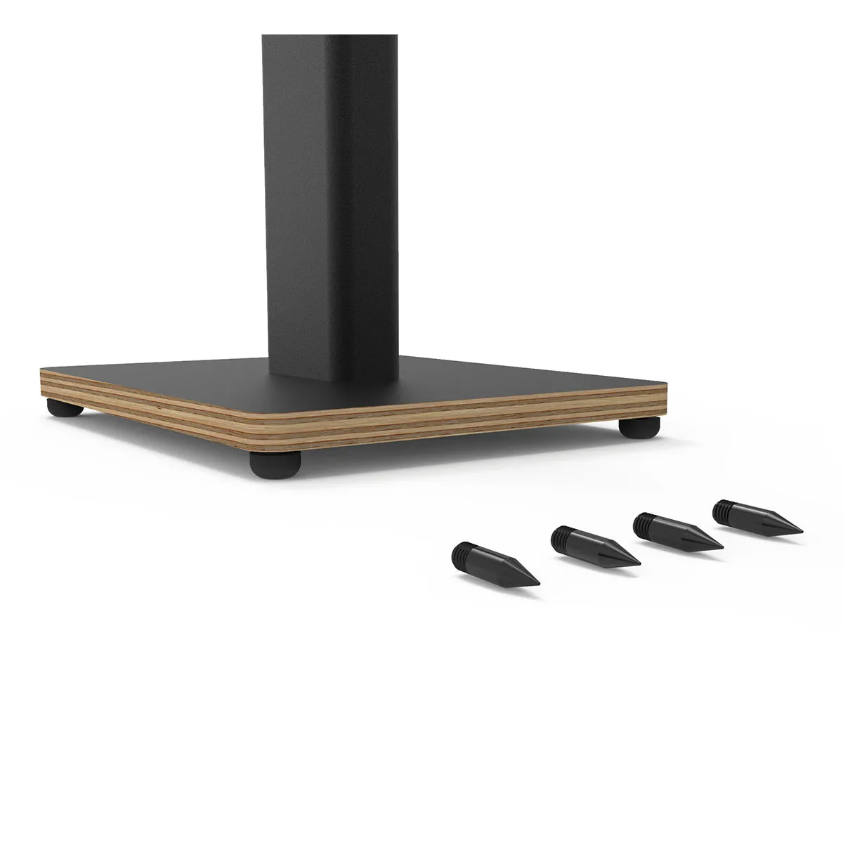 Kanto ST34P 34" Universal Bookshelf Speaker Floor Stand with Plywood Base- Black (Pair)