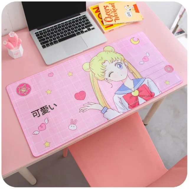 Kawaii Bear Flowers Strawberry Desk Pad