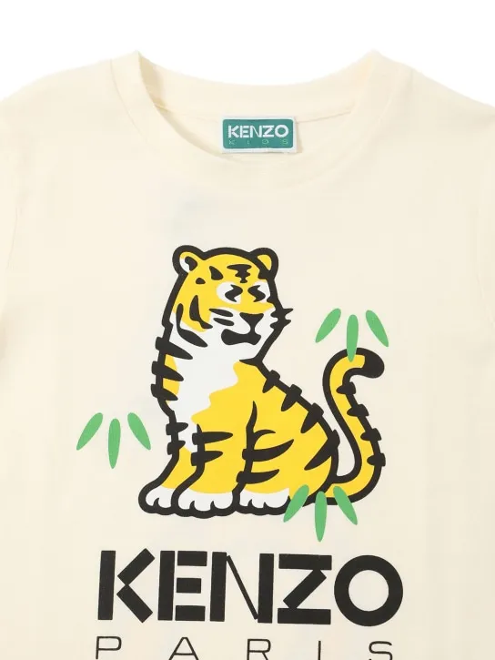 Kenzo Kids   Printed logo cotton jersey t-shirt 