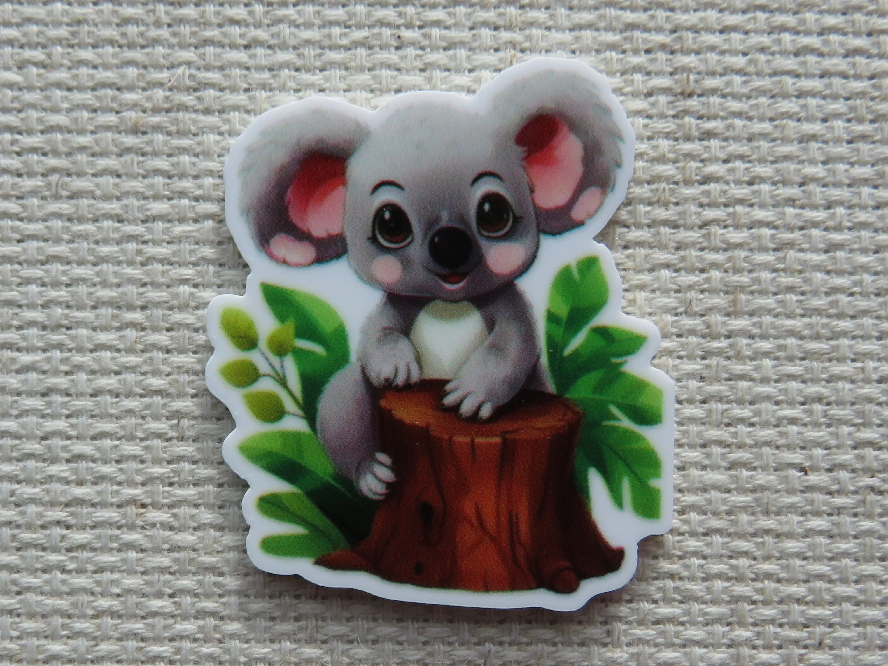 Koala on a Tree Stump Needle Minder, Cover Minder, Magnet