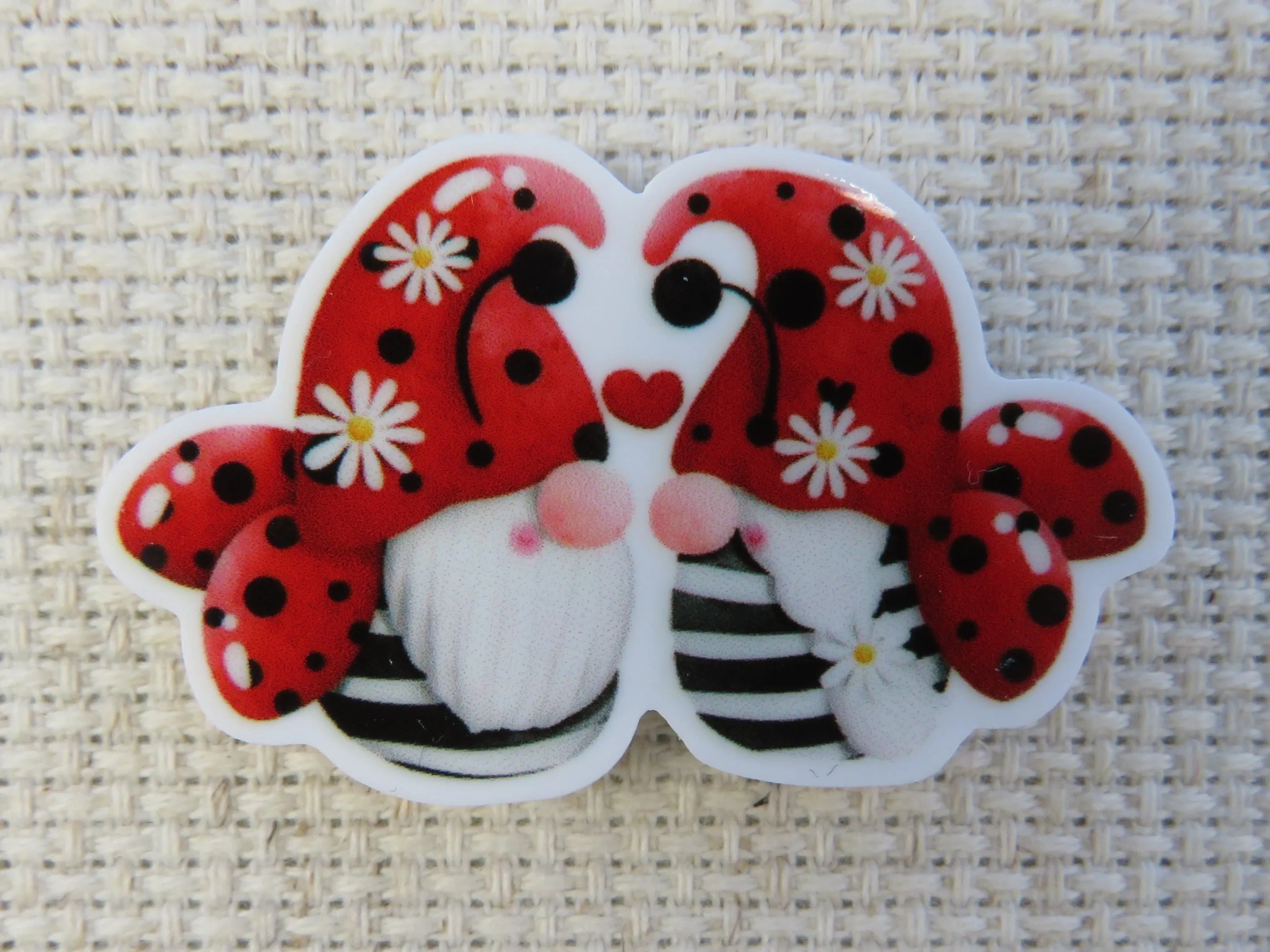 Ladybug Gnomes Needle Minder, Cover Minder, Magnet