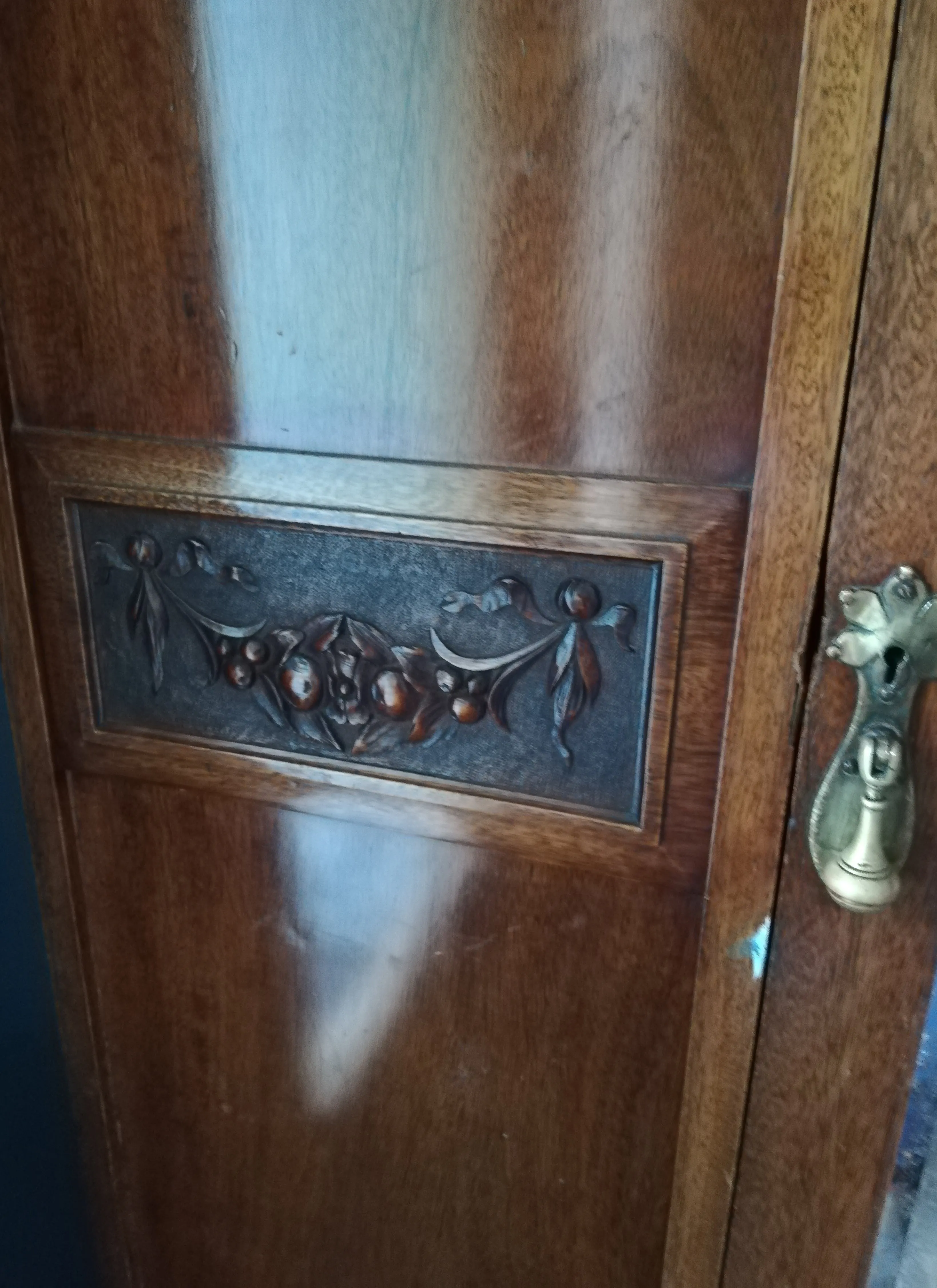 Large vintage wardrobe stripped finish for Nora