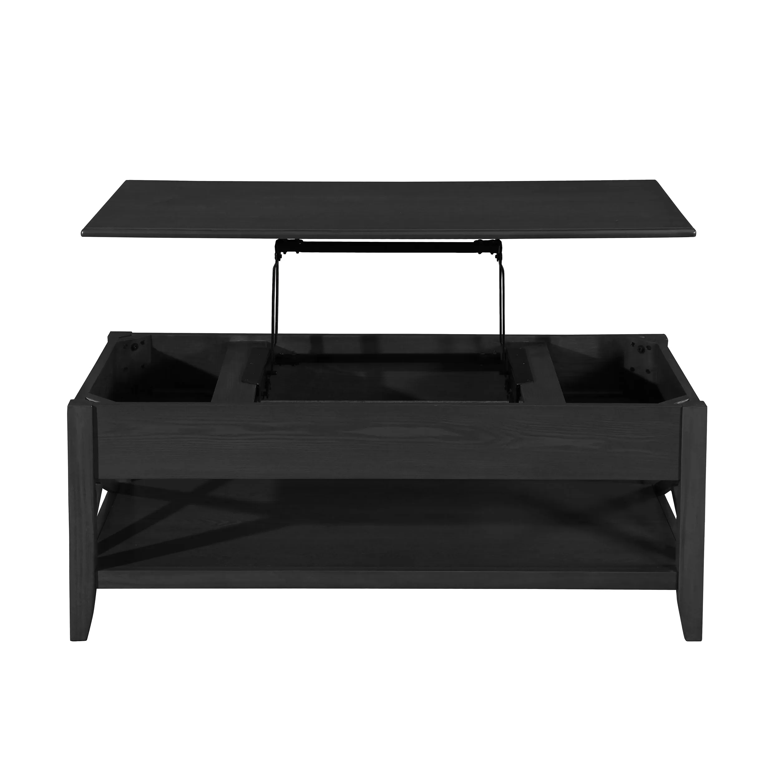 Laurel Luke Farmhouse Faux Wood Lift Top Coffee Table