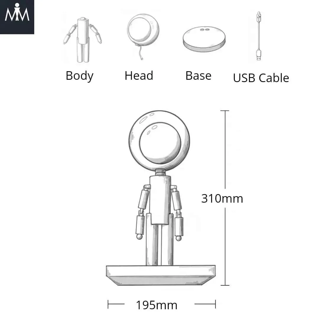 Lunar Orbit Magnetik Desk Lamp -Warm light for bedroom