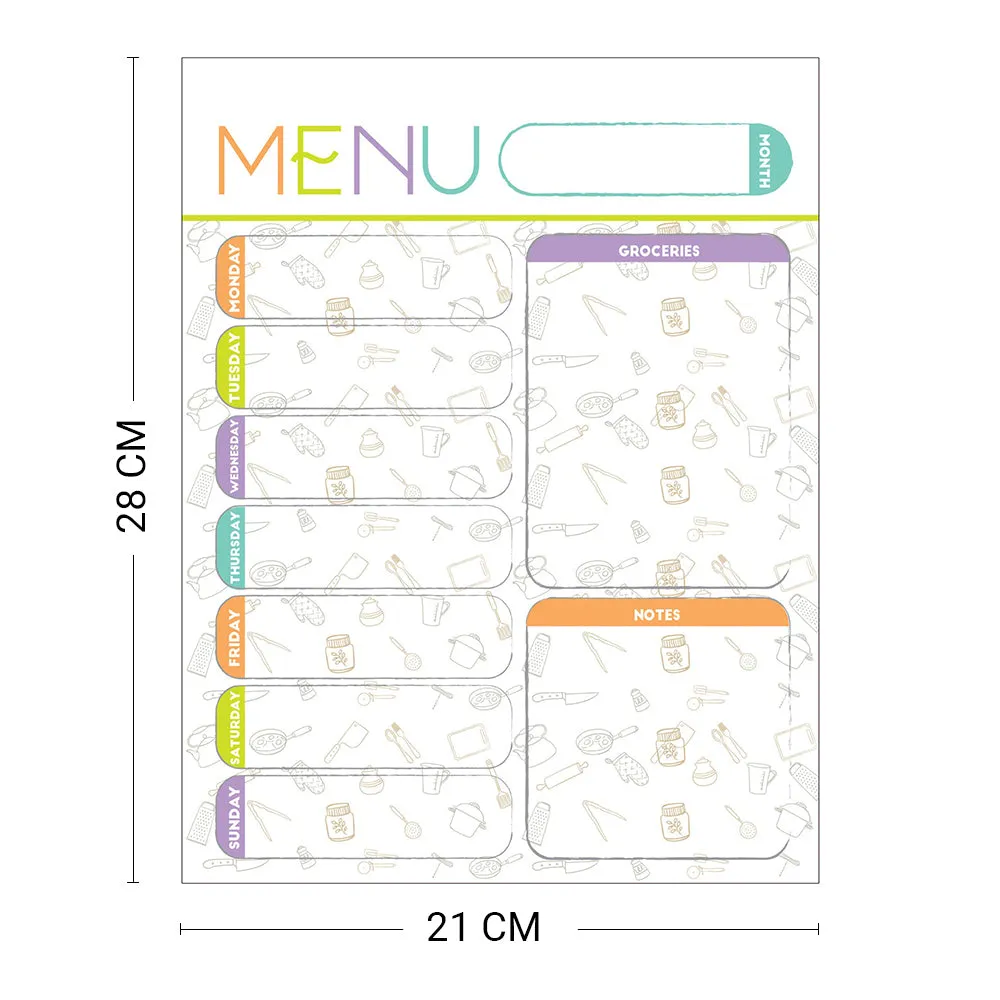 Magnetic Meal Planner - A4 / A3