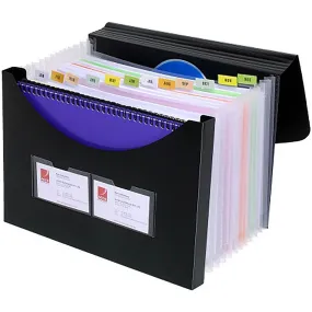 Marbig Expanding File With Storage Box Black