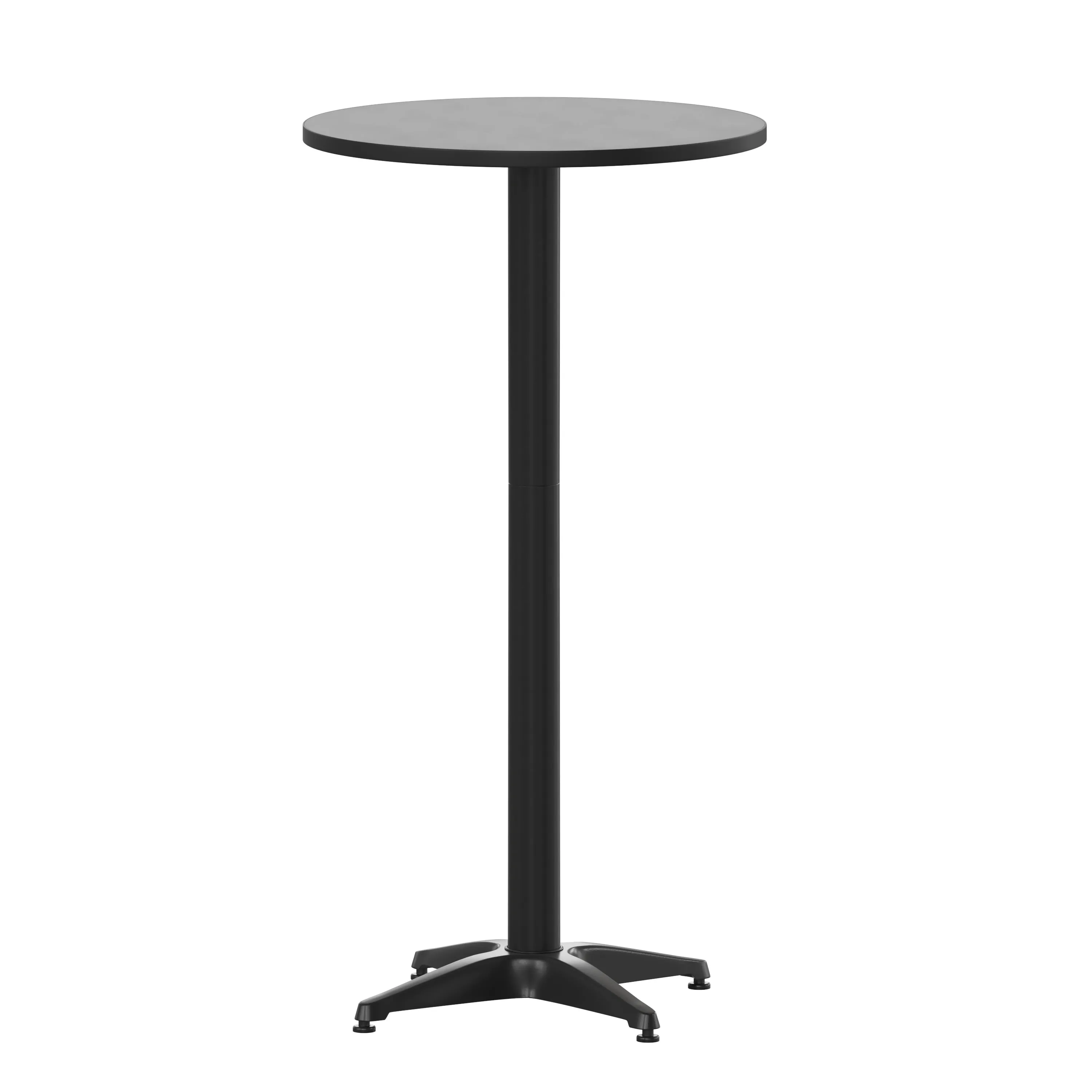 Mellie 23.5" Round Aluminum Indoor-Outdoor Bar Height Table