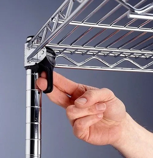 Metro 5A417C 21" x 24" x 74" Chrome Wire Shelving Unit with 5 Super Adjustable&trade; Wire Shelves