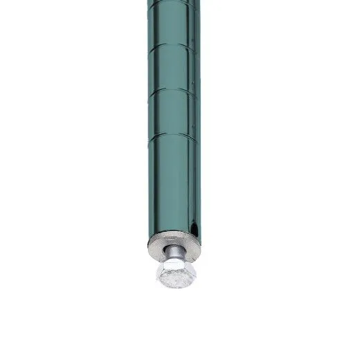 Metro 5A417K3 21" x 24" x 74" Metroseal&reg; Green Wire Shelving Unit with 5 Super Adjustable&trade; Wire Shelves