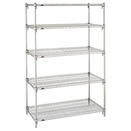 Metro 5A427C 21" x 30" x 74" Chrome Wire Shelving Unit with 5 Super Adjustable&trade; Wire Shelves