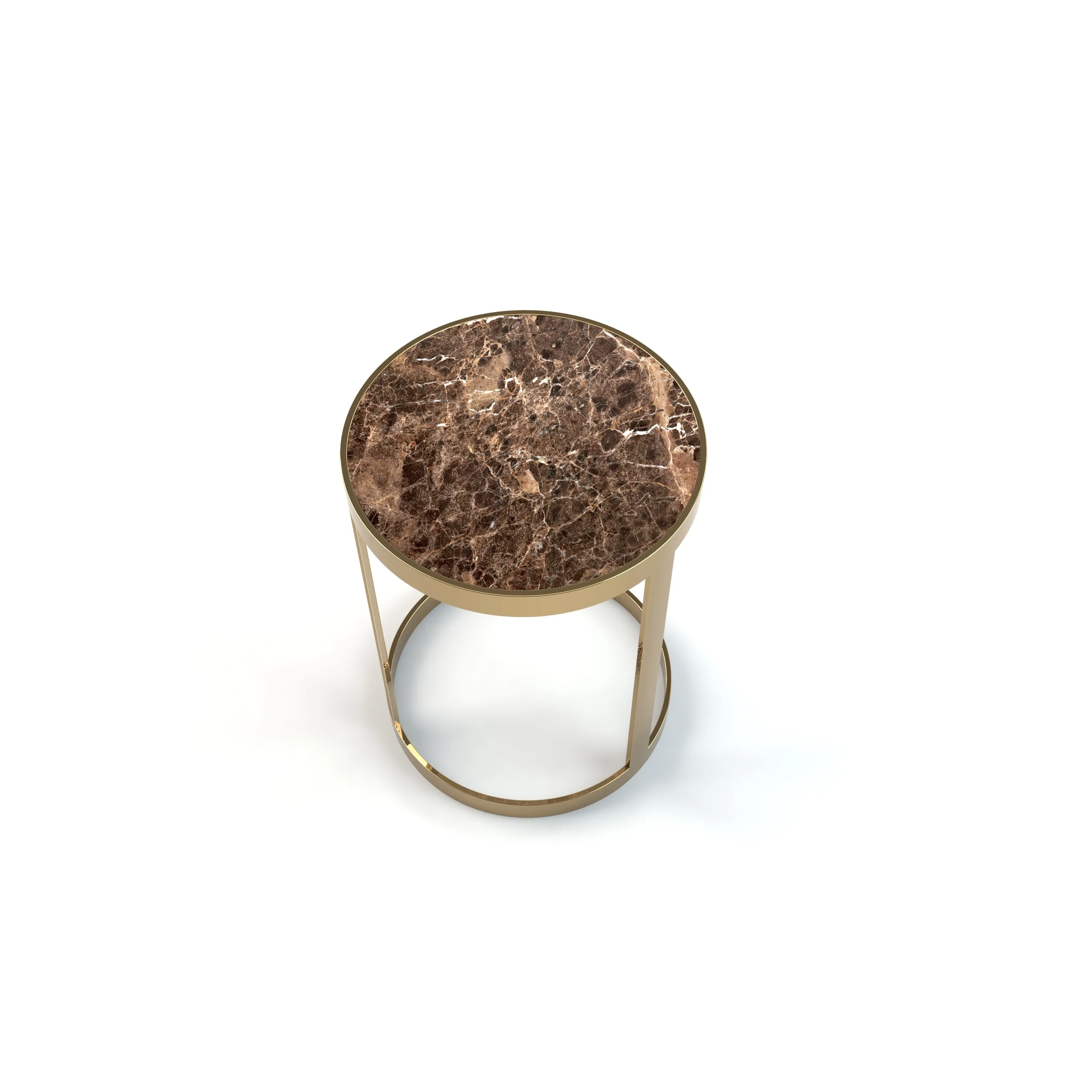 Metro Circular Marble Top Side Table