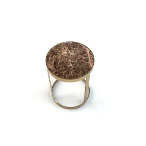 Metro Circular Marble Top Side Table