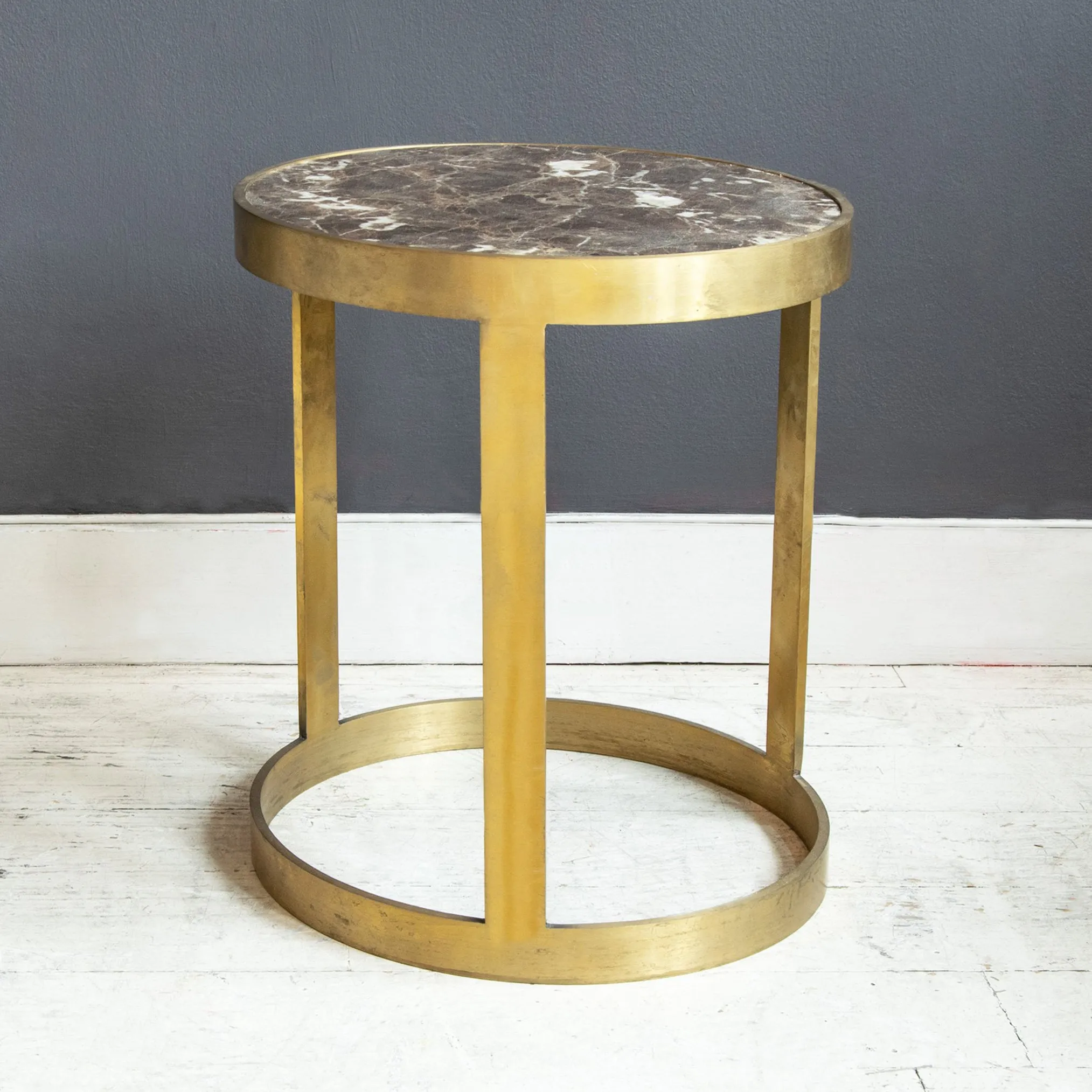 Metro Circular Marble Top Side Table