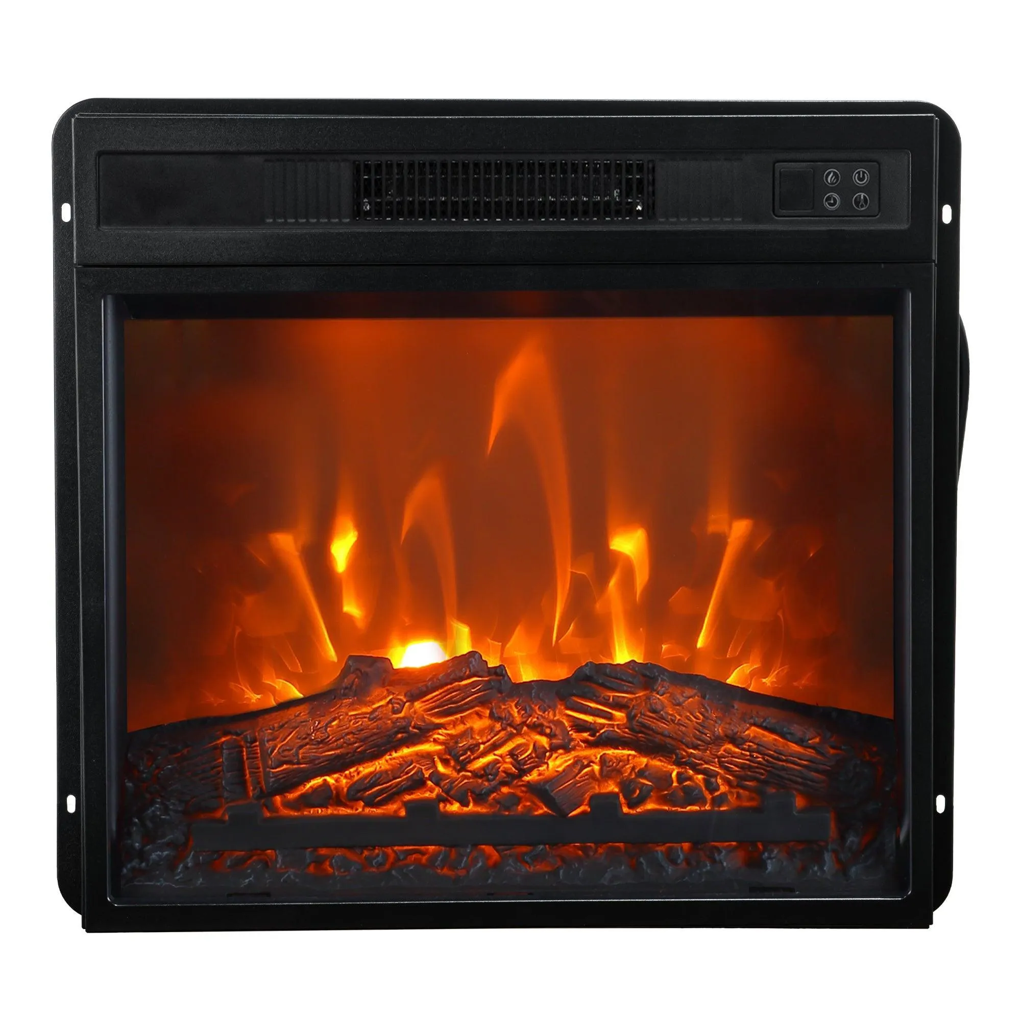 Modern 66" LED TV Stand with 23" Electric Fireplace for Living Room