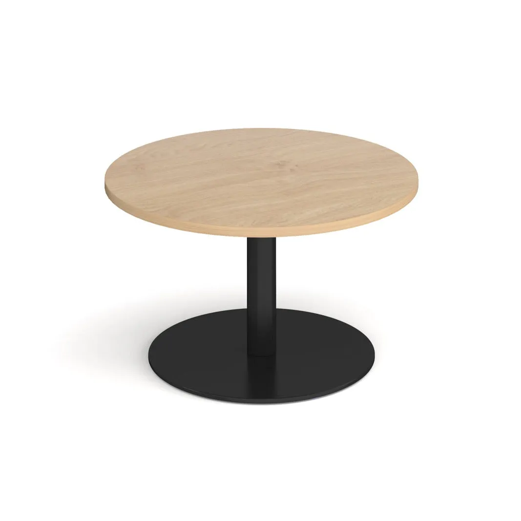 Monza circular coffee table with flat round base