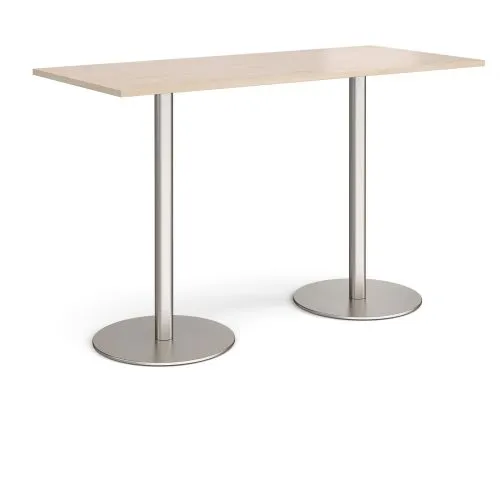 Monza rectangular poseur table with round bases