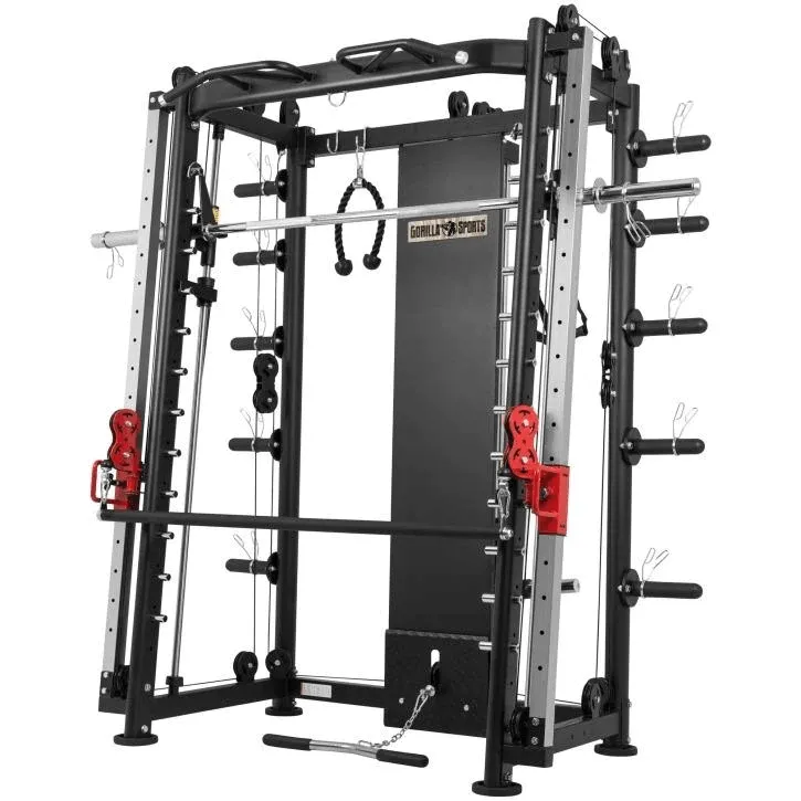 Multi Smith Machine Complete Setup 100 kg Bumper Plates