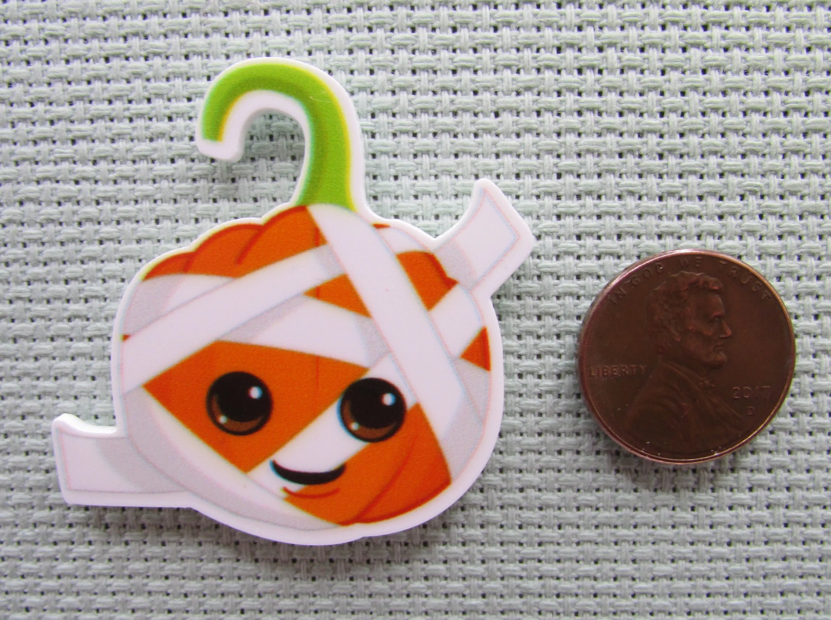 Mummy Pumpkin Needle Minder, Cover Minder, Magnet