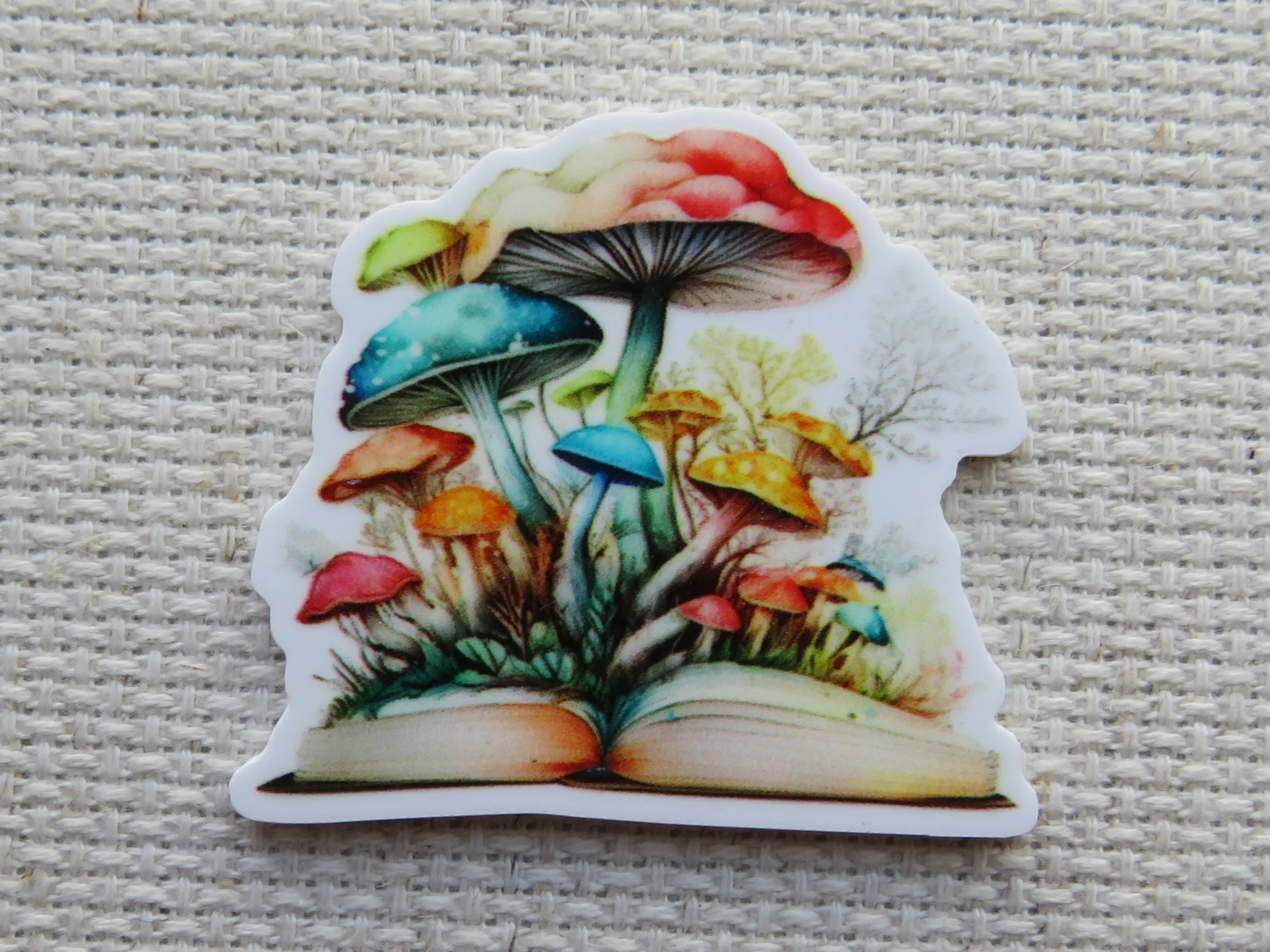Mushroom Book Needle Minder, Cover Minder, Magnet