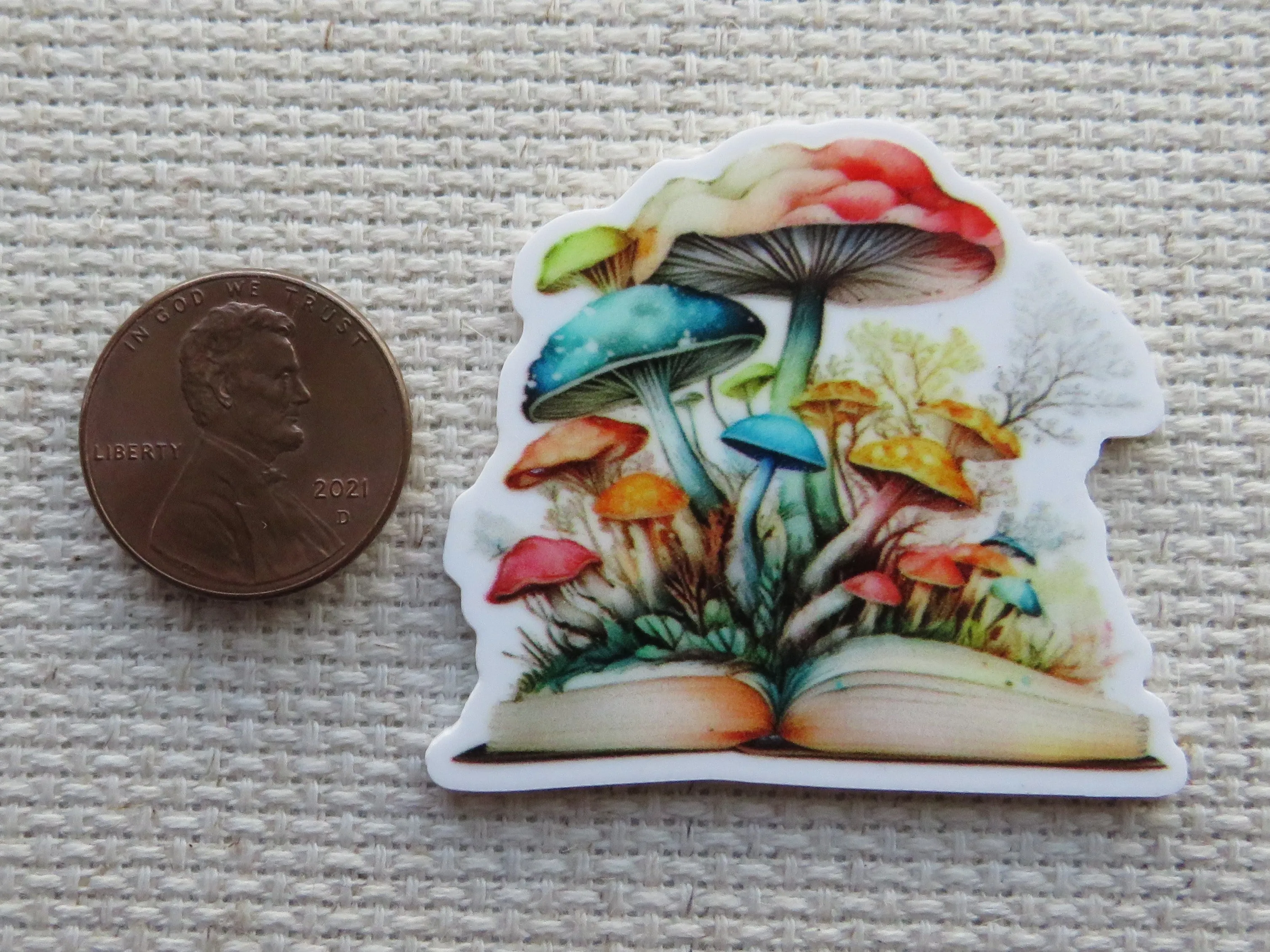 Mushroom Book Needle Minder, Cover Minder, Magnet