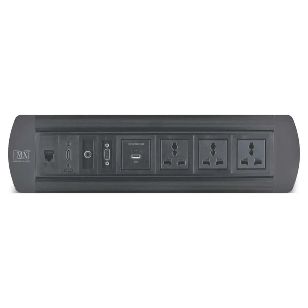MX Manual Turn Pop Up Box 12Modules Black MX 7001A