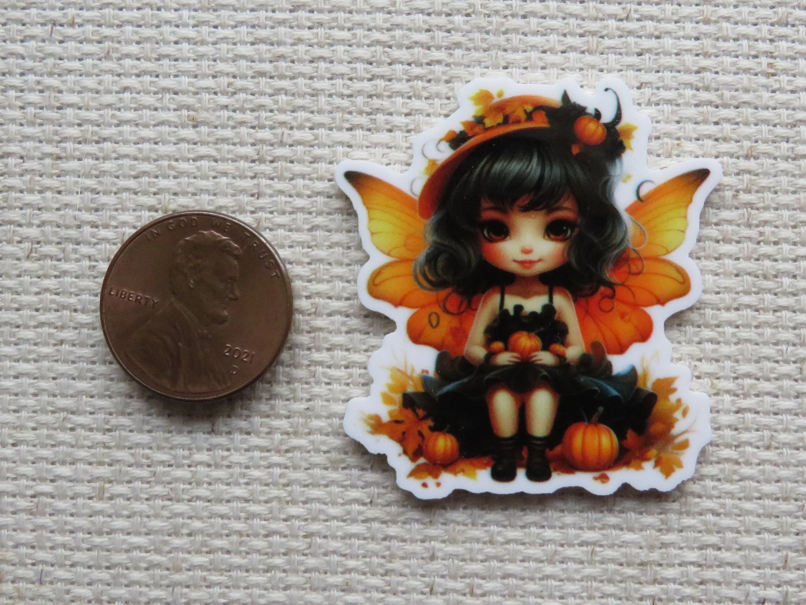 Orange Fairy Needle Minder, Cover Minder, Magnet